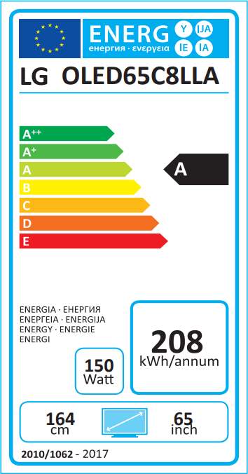 energielabel-lg-oled65c8 energielabel-lg-oled65c8
