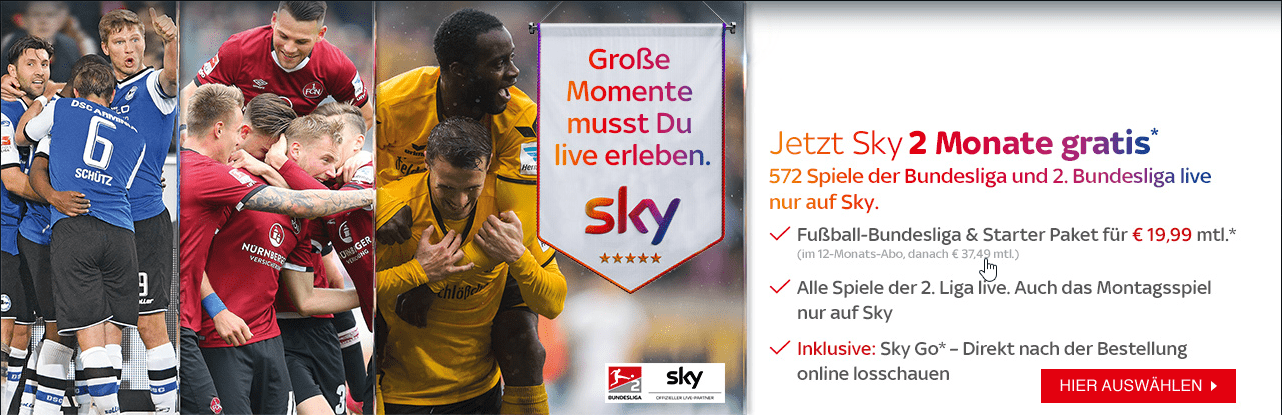 sky aktion 2 Monate gratis
