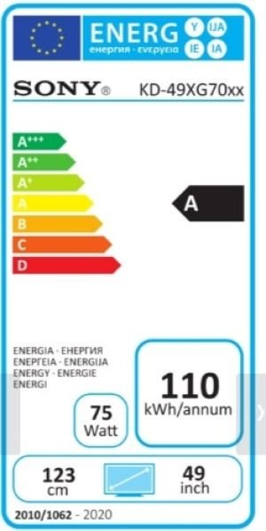 sony-kd-49xg70xx-energielabel
